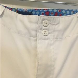 White golf pants